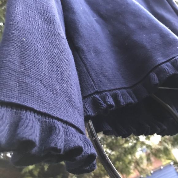 vtg•j crew 100% cotton ruffle sweater jacket - Picture 5 of 9